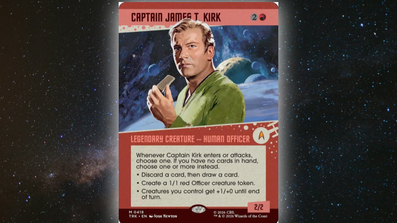 Brandon Sanderson похвалил набор MTG Star Trek за «идеальную карту Кирка»