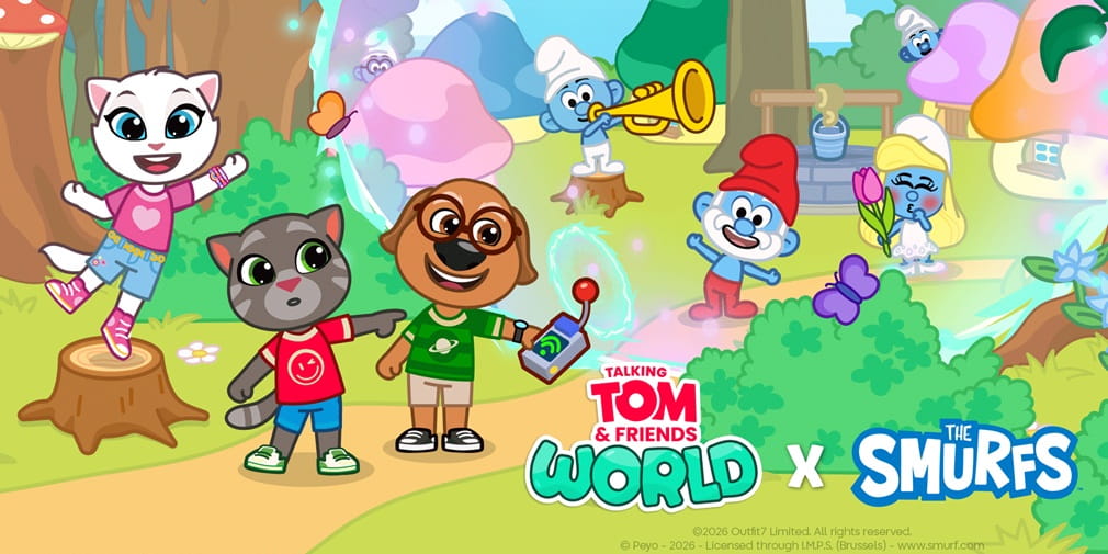 Talking Tom & Friends: World объединяется со Смурфами в новом кроссовере